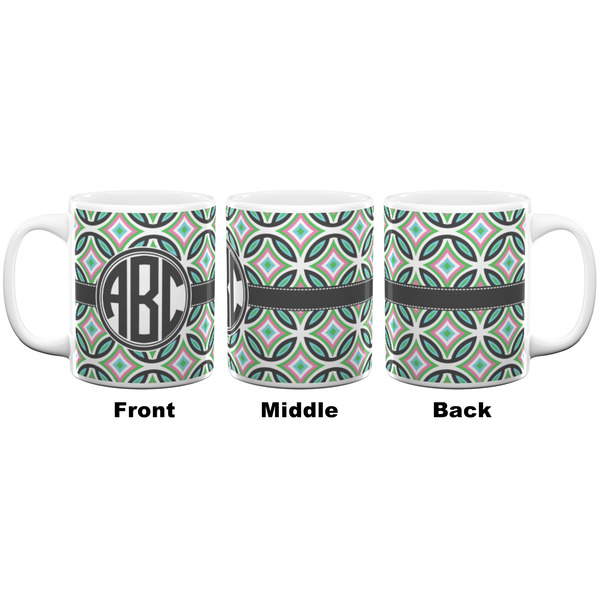 Geometric Circles Coffee Mug - 11 oz - White APPROVAL