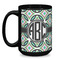 Geometric Circles Coffee Mug - 15 oz - Black