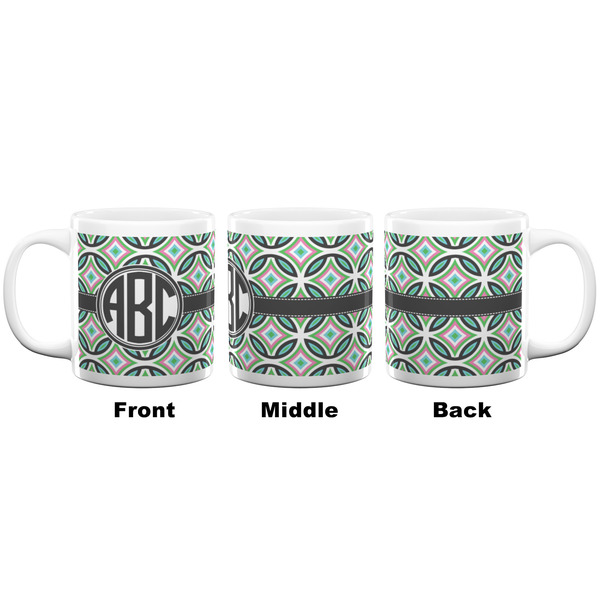 Geometric Circles Coffee Mug - 20 oz - White APPROVAL