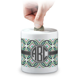 Geometric Circles Coin Bank (Personalized)