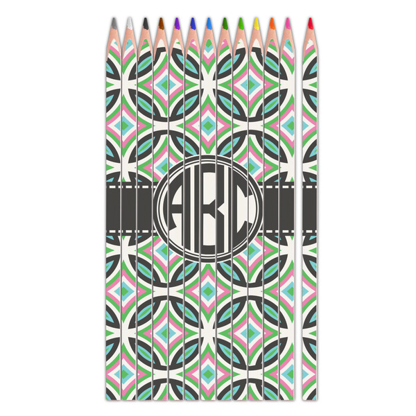 Custom Geometric Circles Colored Pencils (Personalized)