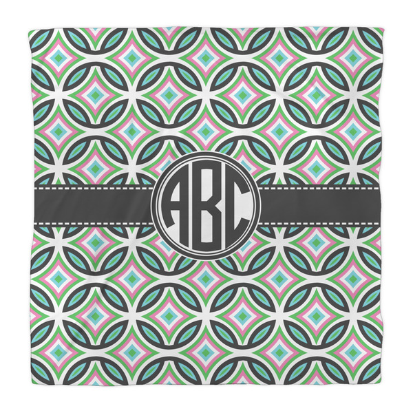 Geometric Circles Comforter - Queen - Front