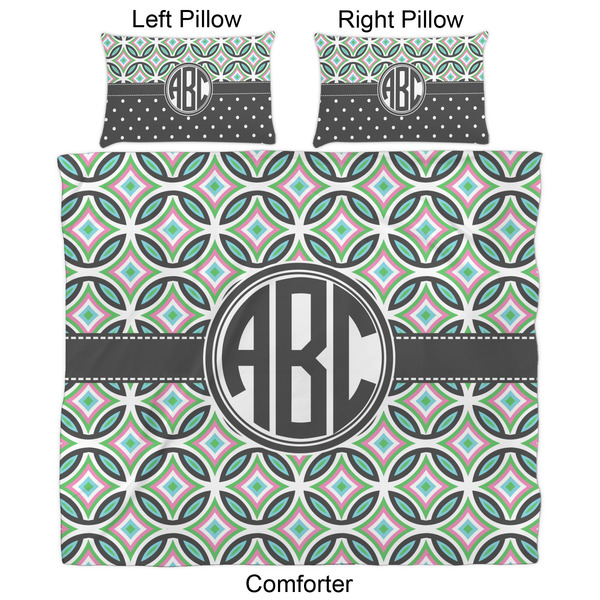 Geometric Circles Comforter Set - King - Approval