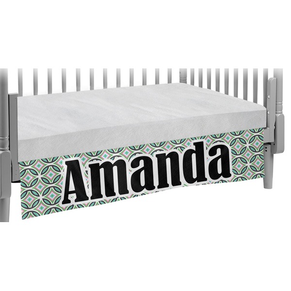 Custom Geometric Circles Crib Skirt (Personalized)