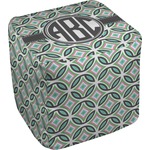 Geometric Circles Cube Pouf Ottoman (Personalized)