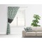 Geometric Circles Curtain With Window and Rod - in Room Matching Pillow