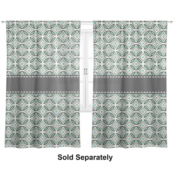 Custom Geometric Circles Curtain Panel - Custom Size