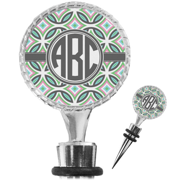 Custom Geometric Circles Wine Bottle Stopper (Personalized)