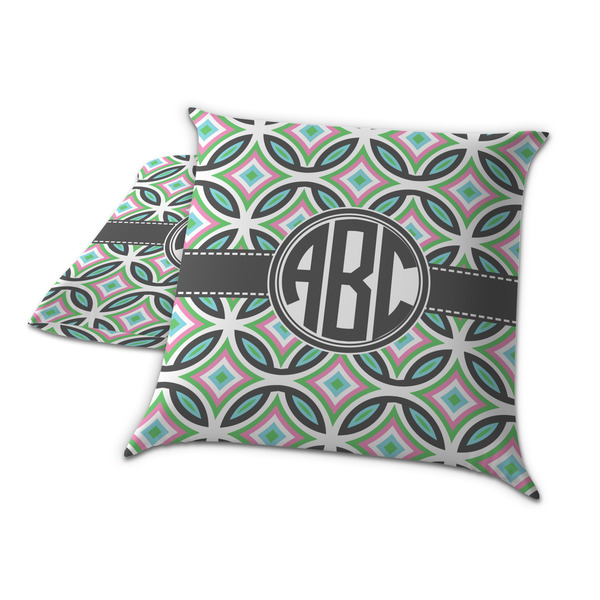 Geometric Circles Decorative Pillow Case - TWO