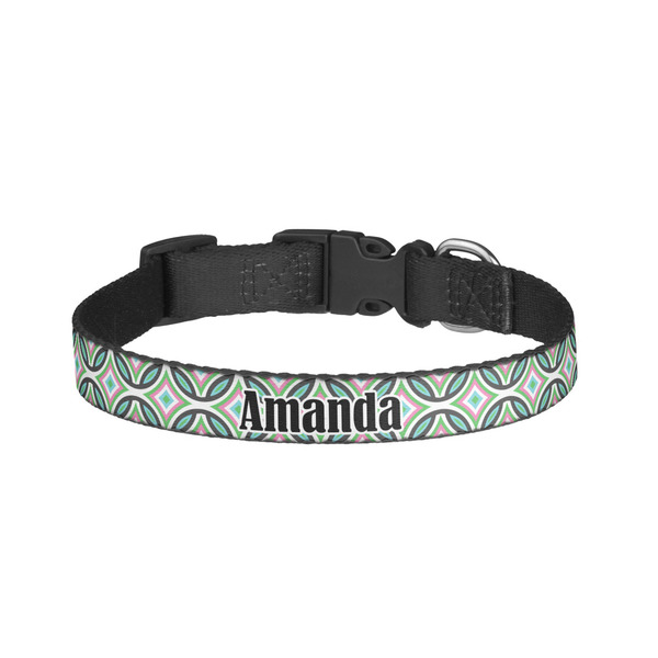 Custom Geometric Circles Dog Collar - Large (Personalized)