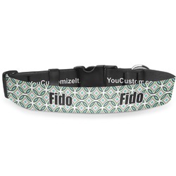 Geometric Circles Deluxe Dog Collar (Personalized)