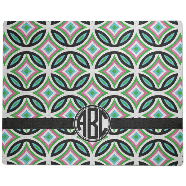 Geometric Circles Dog Food Mat - Large without Bowls