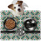 Geometric Circles Dog Food Mat - Medium w/ Monogram