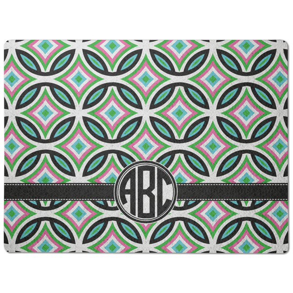 Geometric Circles Dog Food Mat - Medium without bowls