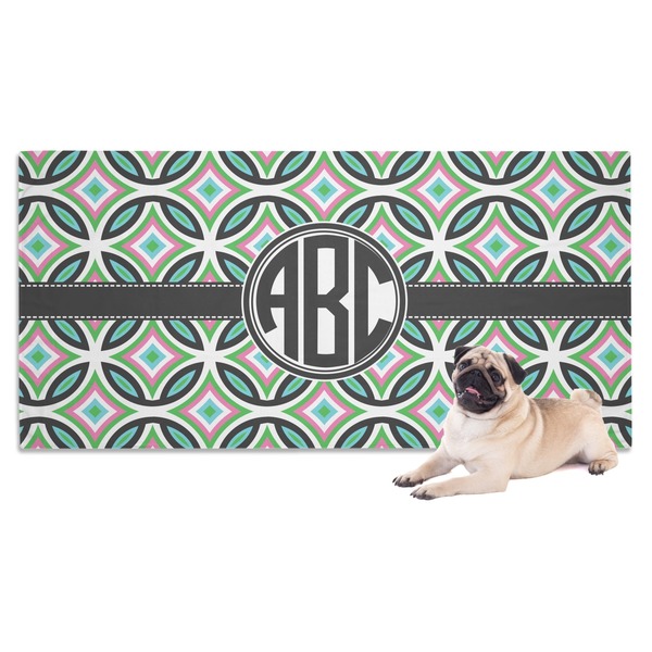 Custom Geometric Circles Dog Towel (Personalized)