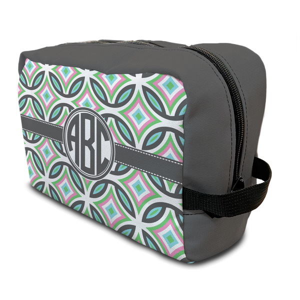 Custom Geometric Circles Toiletry Bag / Dopp Kit (Personalized)