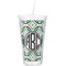 Geometric Circles Double Wall Tumbler with Straw (Personalized)