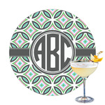 Geometric Circles Printed Drink Topper - 3.25" (Personalized)