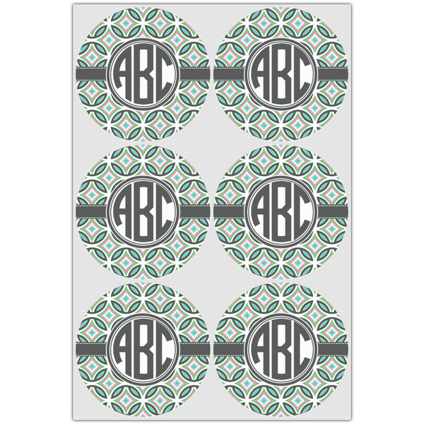 Geometric Circles Drink Topper - XLarge - Set of 6