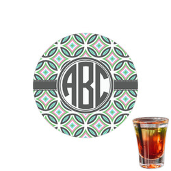 Geometric Circles Printed Drink Topper - 1.5" (Personalized)