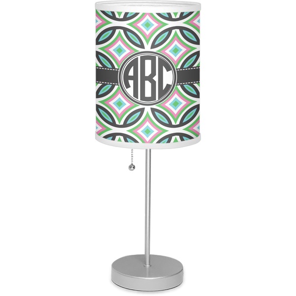 Custom Geometric Circles Lamp with Drum Shade (Personalized)