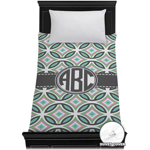 Custom Geometric Circles Duvet Cover - Twin (Personalized)
