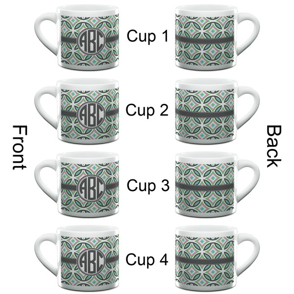 Geometric Circles Espresso Cup - 6oz (Double Shot Set of 4) APPROVAL