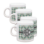 Geometric Circles Single Shot Espresso Cups - Set of 4 (Personalized)