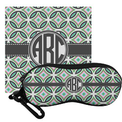 Geometric Circles Eyeglass Case & Cloth (Personalized)