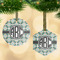 Geometric Circles Frosted Glass Ornament - MAIN PARENT
