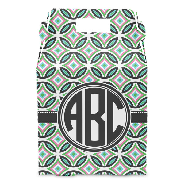 Geometric Circles Gable Favor Box - Front