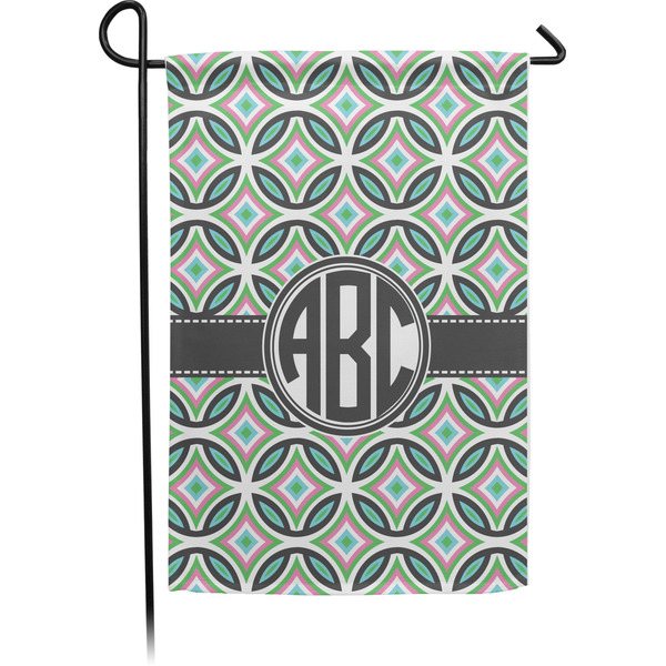 Custom Geometric Circles Garden Flag (Personalized)