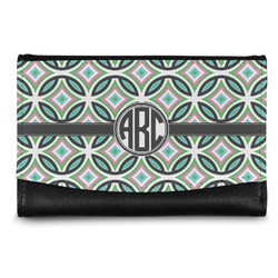 Geometric Circles Genuine Leather Women's Wallet - Small (Personalized)