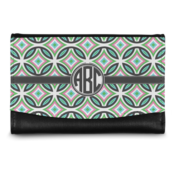 Custom Geometric Circles Genuine Leather Women's Wallet - Small (Personalized)