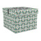 Geometric Circles Gift Boxes with Lid - Canvas Wrapped - Large - Front/Main