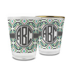 Geometric Circles Glass Shot Glass - 1.5 oz (Personalized)