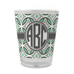 Geometric Circles Glass Shot Glass - 1.5 oz - Single (Personalized)
