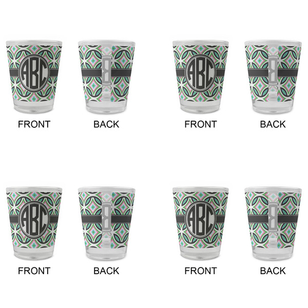 Geometric Circles Glass Shot Glass - Standard - Set of 4 - APPROVAL