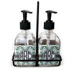 Geometric Circles Glass Soap & Lotion Bottles (Personalized)