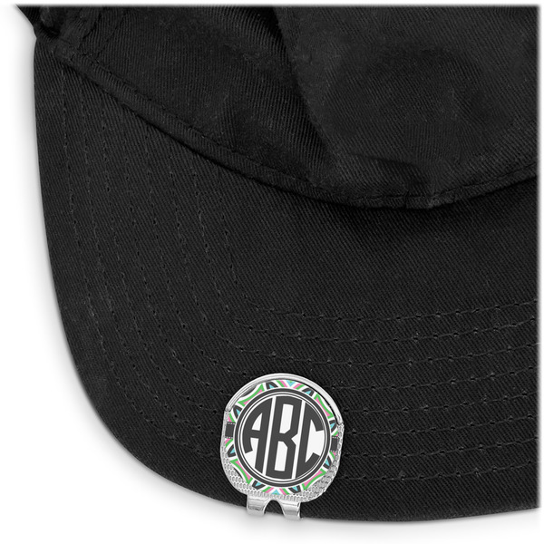 Geometric Circles Golf Ball Marker Hat Clip - Main