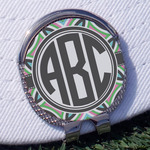 Geometric Circles Golf Ball Marker - Hat Clip