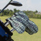 Geometric Circles Golf Club Cover - Set of 9 - On Clubs