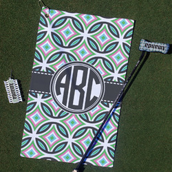 Geometric Circles Golf Towel Gift Set (Personalized)