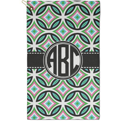 Geometric Circles Golf Towel - Poly-Cotton Blend - Small w/ Monograms