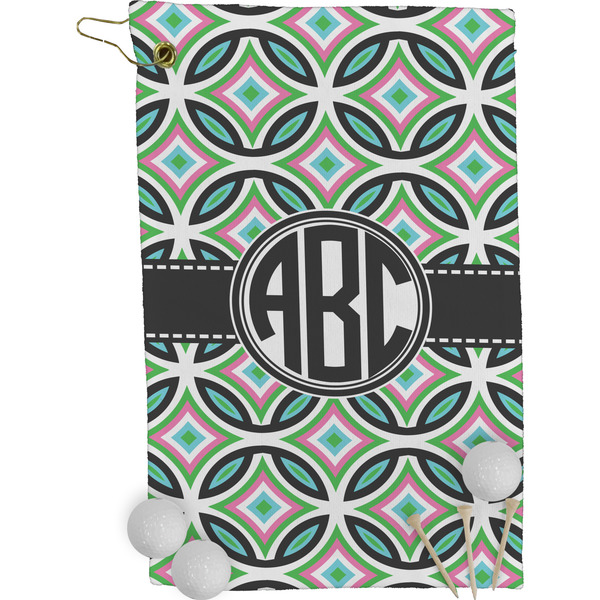 Geometric Circles Golf Towel (Personalized)