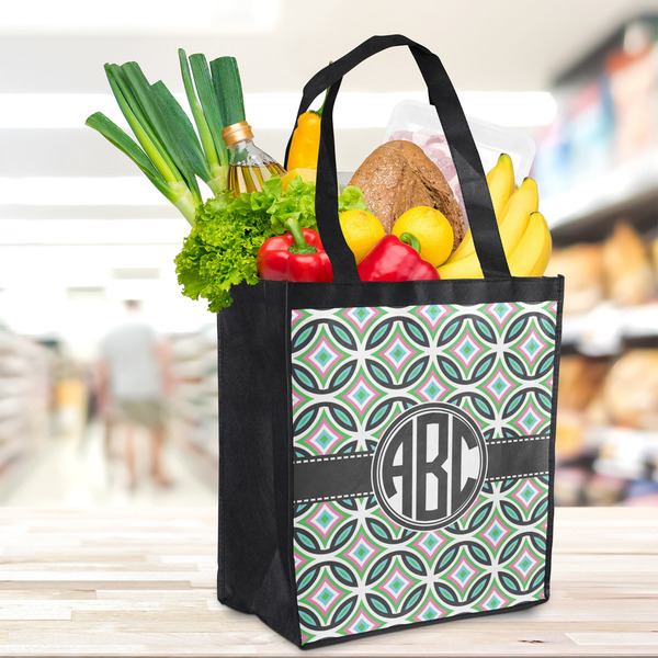 Geometric Circles Grocery Bag - LIFESTYLE
