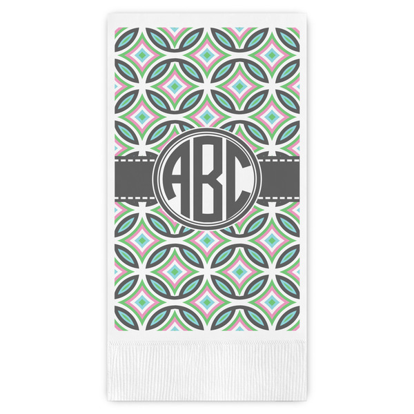Custom Geometric Circles Guest Paper Towels - Full Color (Personalized)