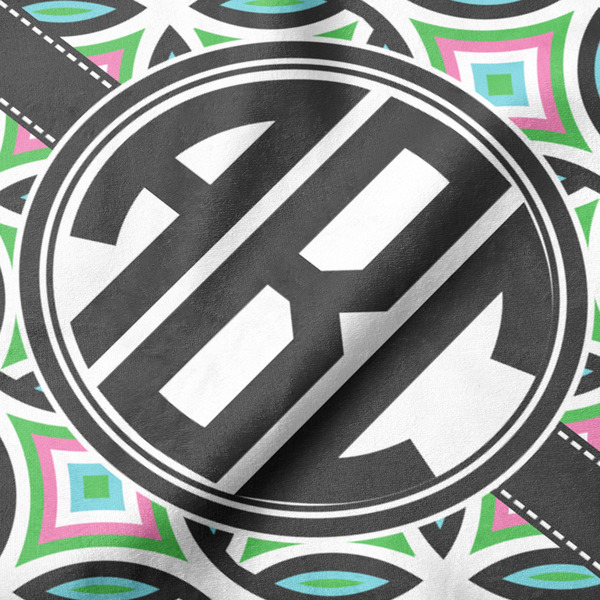 Geometric Circles Hooded Baby Towel- Detail Close Up