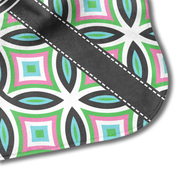 Geometric Circles Hooded Baby Towel- Detail Corner