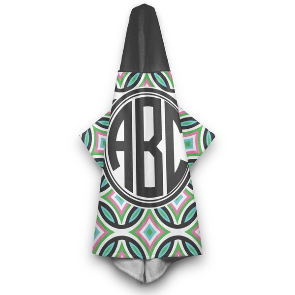 Geometric Circles Hooded Towel - Hanging